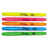 Pocket Style Highlighters, Chisel Tip, Assorted Colors, 5/set