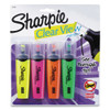 Clearview Tank-style Highlighter, Blade Chisel Tip, Assorted Colors, 4/set