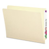 End Tab Folders With Antimicrobial Product Protection, Straight Tab, Letter Size, Manila, 100/box