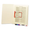 Heavyweight Manila Reinforced End Tab Folders With U-clip, Straight Tab, Letter Size, 50/box