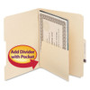 Self-adhesive Folder Dividers For Top/end Tab Folders W/ 5 1/2" Pockets, Letter Size, Manila, 25/pack