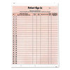 Patient Sign-in Label Forms, 8 1/2 X 11 5/8, 125 Sheets/pack, Salmon