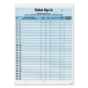 Patient Sign-in Label Forms, 8 1/2 X 11 5/8, 125 Sheets/pack, Blue