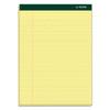 Double Docket Ruled Pads, Narrow Rule, 8.5 X 11.75, Canary, 100 Sheets, 6/pack