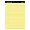 Docket Ruled Perforated Pads, Wide/legal Rule, 8.5 X 11.75, Canary, 50 Sheets, 12/pack