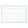 Magnetic Dry Erase Calendar With Decor Frame, 30 X 20, White Surface And Frame