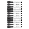 Medium Point Low-odor Dry-erase Markers With Erasers, Black, Dozen