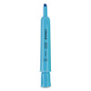 Desk Highlighters, Chisel Tip, Fluorescent Blue, Dozen