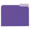 Deluxe Colored Top Tab File Folders, 1/3-cut Tabs, Letter Size, Violet/light Violet, 100/box