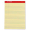 Perforated Writing Pads, Wide/legal Rule, 8.5 X 11.75, Canary, 50 Sheets, Dozen - IVSUNV10630