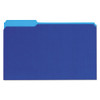 Interior File Folders, 1/3-cut Tabs, Legal Size, Blue, 100/box - IVSUNV15301