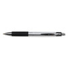 Comfort Grip Retractable Ballpoint Pen, 1mm, Black Ink, Silver Barrel, Dozen