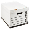 Heavy-duty Fast Assembly Lift-off Lid Storage Box, Letter/legal Files, White, 12/carton