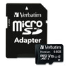 64gb Premium Microsdxc Memory Card With Adapter, Up To 90mb/s Read Speed