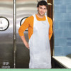 Poly Apron, White, 28 In. X 46 In., 100/pack, One Size Fits All, 10 Pack/carton