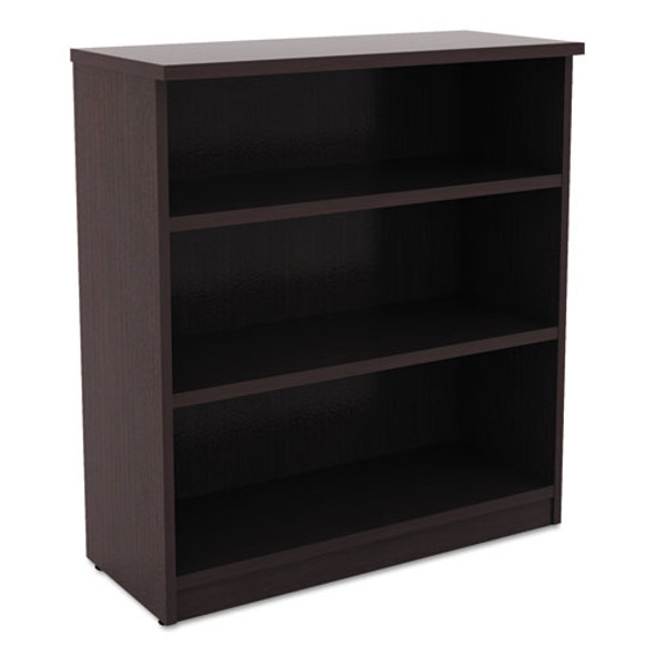 Alera Valencia Series Bookcase, Three-shelf, 31 3/4w X 14d X 39 3/8h, Espresso