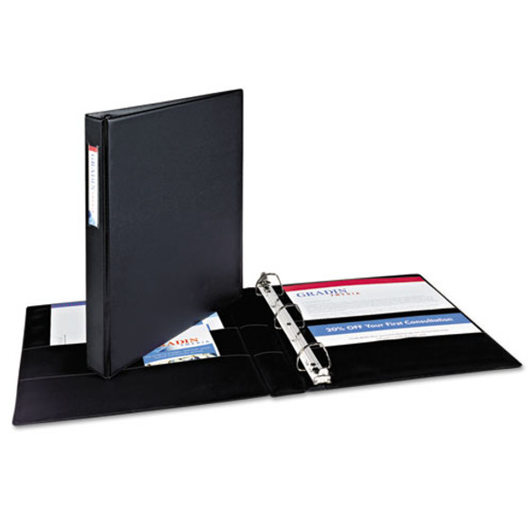 Durable Non-view Binder With Durahinge And Ezd Rings, 3 Rings, 1" Capacity, 11 X 8.5, Black - IVSAVE08302