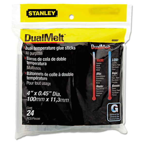 Dual Temperature Glue Sticks, 0.45" X 4", Dries Clear, 24/pack