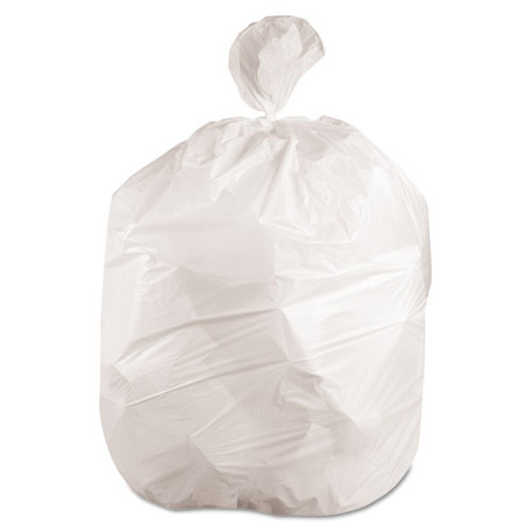 Low-density Waste Can Liners, 56 Gal, 0.6 Mil, 43" X 47", White, 100/carton