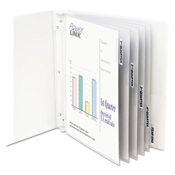 Sheet Protectors With Index Tabs, Heavy, Clear Tabs, 2", 11 X 8 1/2, 5/st