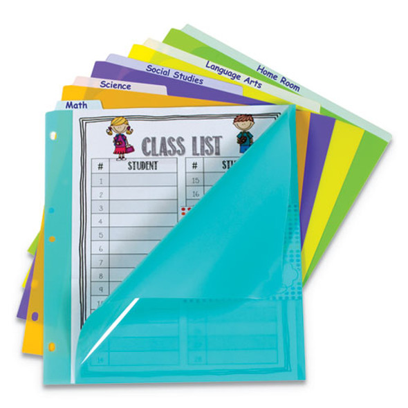 Index Dividers With Vertical Tab, 5-tab, 11.5 X 10, Assorted, 1 Set