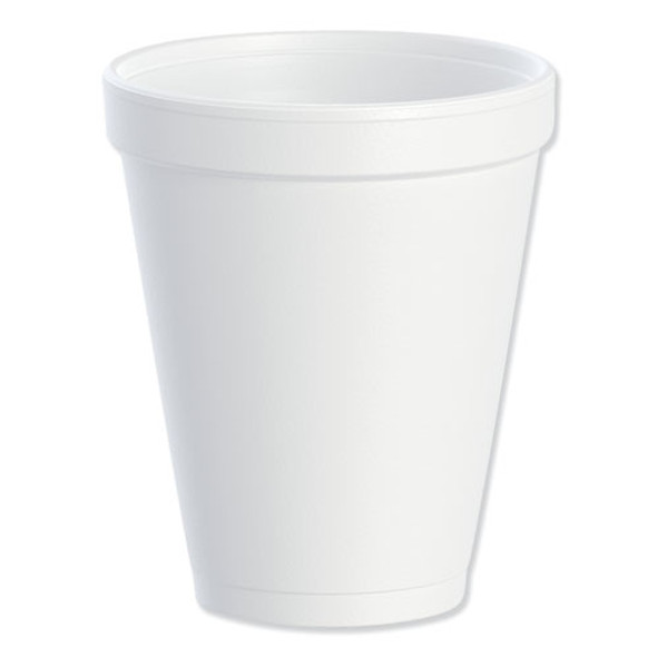 Foam Drink Cups, 10oz, White, 25/bag, 40 Bags/carton