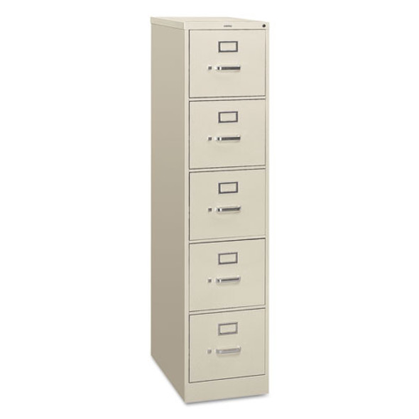 310 Series Five-drawer Full-suspension File, Letter, 15w X 26.5d X 60h, Light Gray