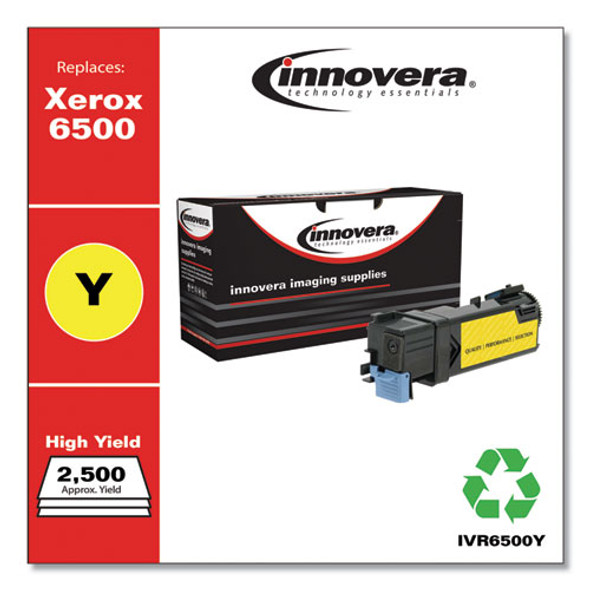 Remanufactured Yellow High-yield Toner Cartridge, Replacement For Xerox 6500 (106r01596), 2,500 Page-yield