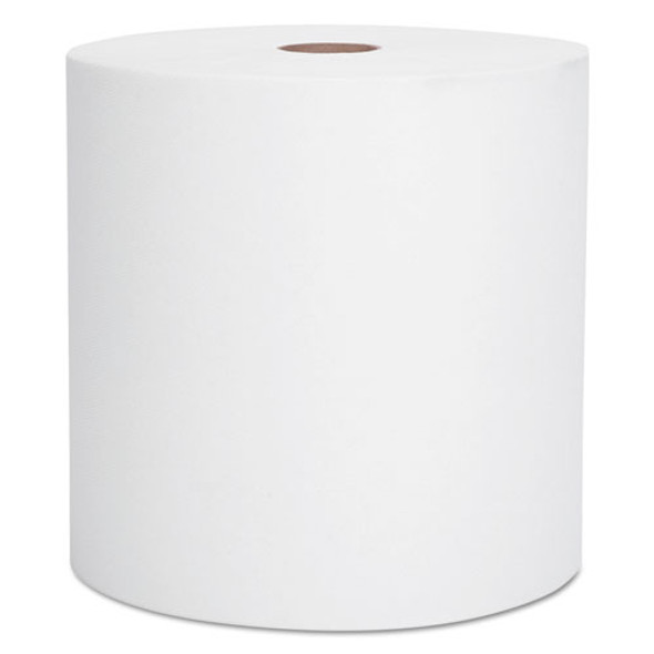 Essential Hard Roll Towel, 1.5" Core, 8 X 800ft, White, 12 Rolls/carton