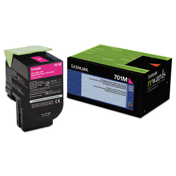 70c10m0 Return Program Toner, 1000 Page-yield, Magenta