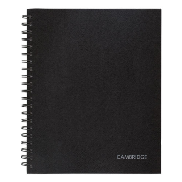 Hardbound Notebook W/ Pocket, 1 Subject, Wide/legal Rule, Black Cover, 11 X 8.5, 96 Sheets