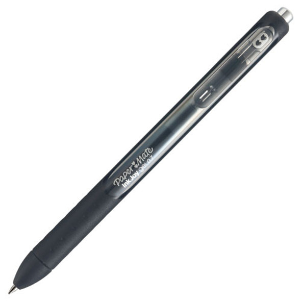 Inkjoy Retractable Gel Pen, Medium 0.7mm, Black Ink/barrel, Dozen