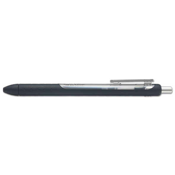 Inkjoy Retractable Gel Pen, Micro 0.5mm, Black Ink/barrel, Dozen