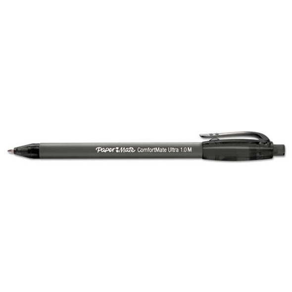 Comfortmate Ultra Retractable Ballpoint Pen, 1mm, Black Ink/barrel, Dozen