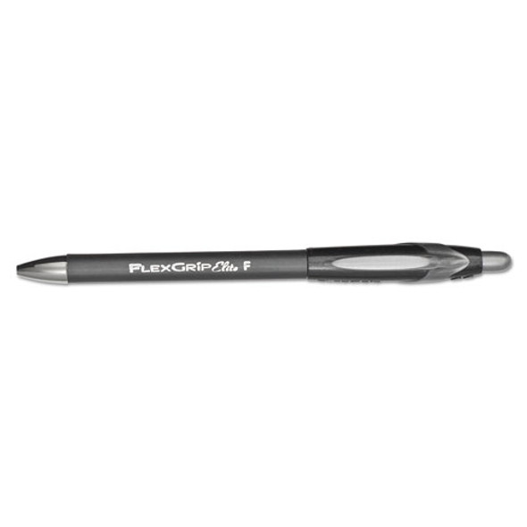 Flexgrip Elite Retractable Ballpoint Pen, 0.8mm, Black Ink/barrel, Dozen