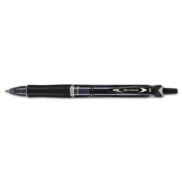 Acroball Colors Advanced Ink Retractable Ballpoint Pen, 1mm, Black Ink/barrel
