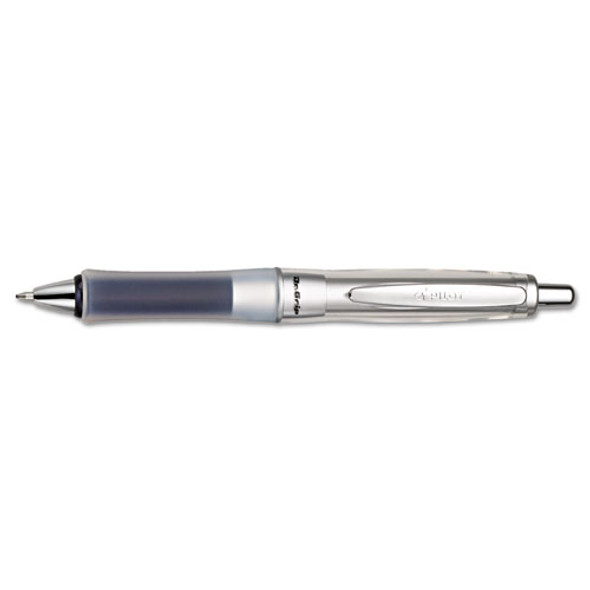 Dr. Grip Center Of Gravity Retractable Ballpoint Pen, 1mm, Black Ink, Silver/gray Barrel