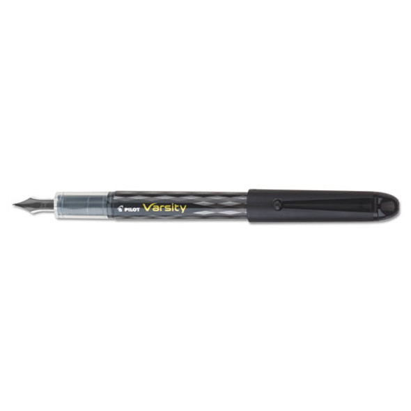 Varsity Fountain Pen, Medium 1mm, Black Ink, Gray Pattern Wrap Barrel