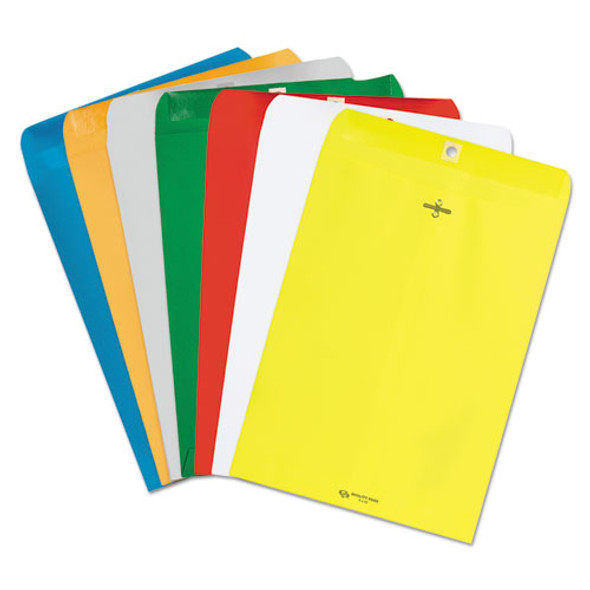 Clasp Envelope, #90, Cheese Blade Flap, Clasp/gummed Closure, 9 X 12, Yellow, 10/pack