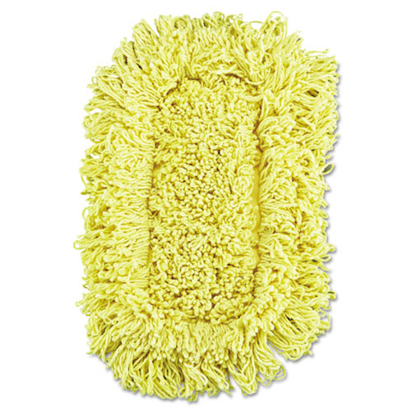 Trapper Looped-end Dust Mop Head, 12 X 5, Yellow, 12/carton