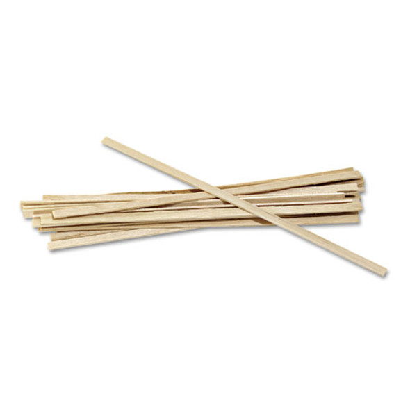 Wood Coffee Stirrers, 5 1/2" Long, Woodgrain, 1000 Stirrers/box