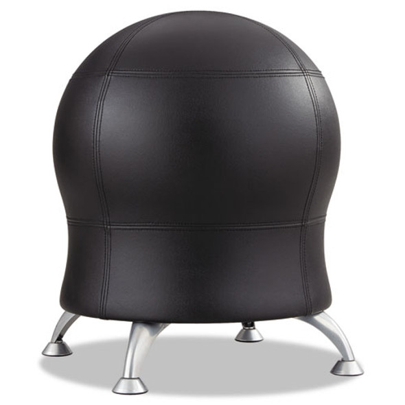 Zenergy Ball Chair, Black Seat/black Back, Silver Base - IVSSAF4751BV