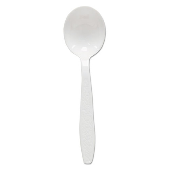 Heavyweight Polystyrene Soup Spoons, Guildware Design, White, 1000/carton