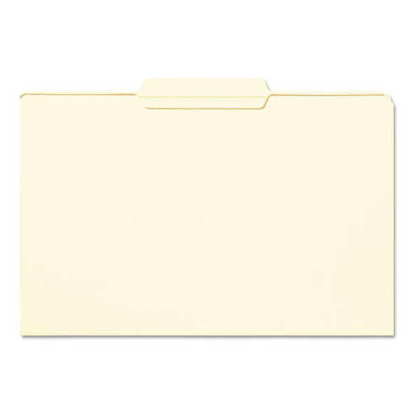 Reinforced Tab Manila File Folders, 1/3-cut Tabs, Center Position, Legal Size, 11 Pt. Manila, 100/box