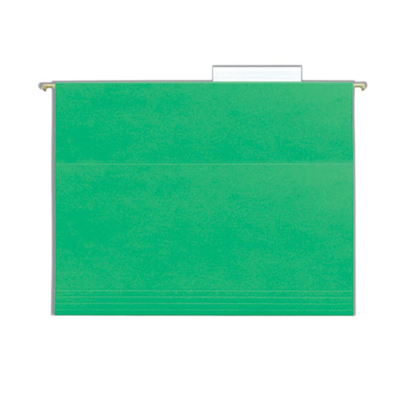 Tuff Hanging Folders With Easy Slide Tab, Letter Size, 1/3-cut Tab, Green, 18/box