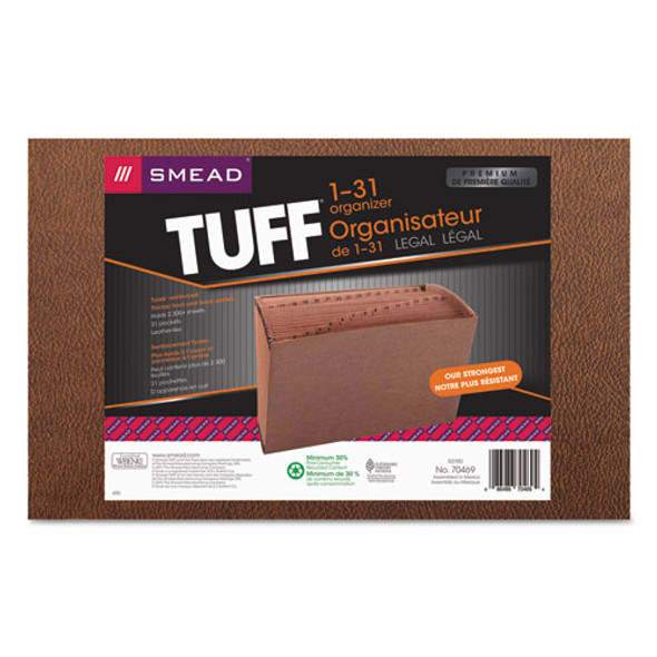 Tuff Expanding Files, 31 Sections, 1/31-cut Tab, Legal Size, Redrope - IVSSMD70469