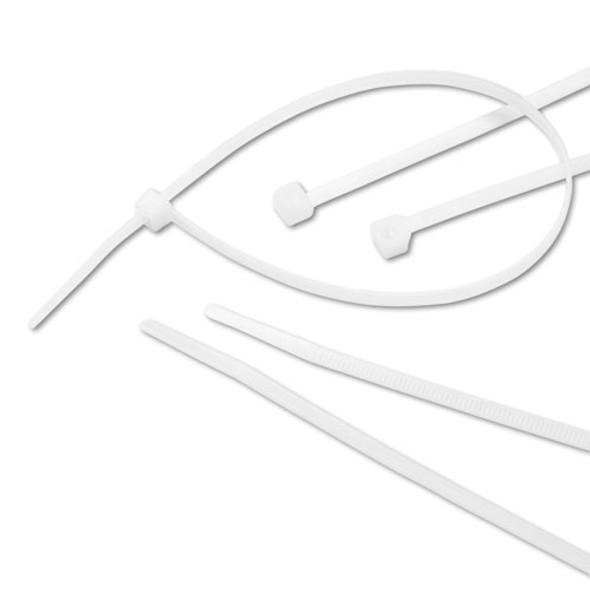 Nylon Cable Ties, 11 X 0.19, 50 Lb, Natural, 500/pack