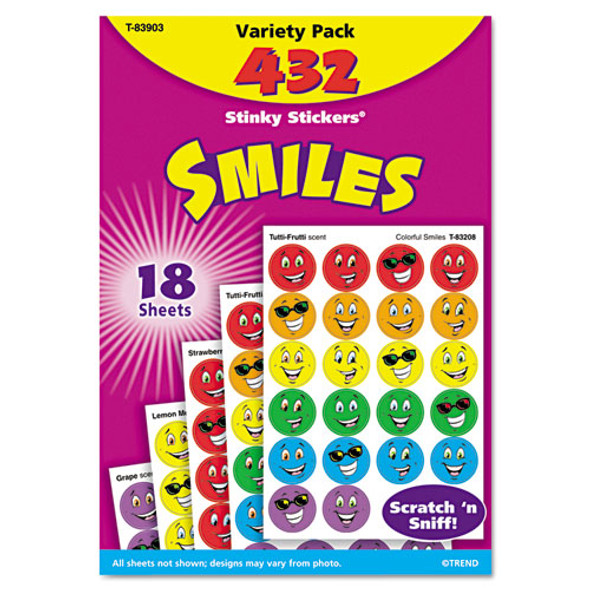 Stinky Stickers Variety Pack, Smiles, 432/pack