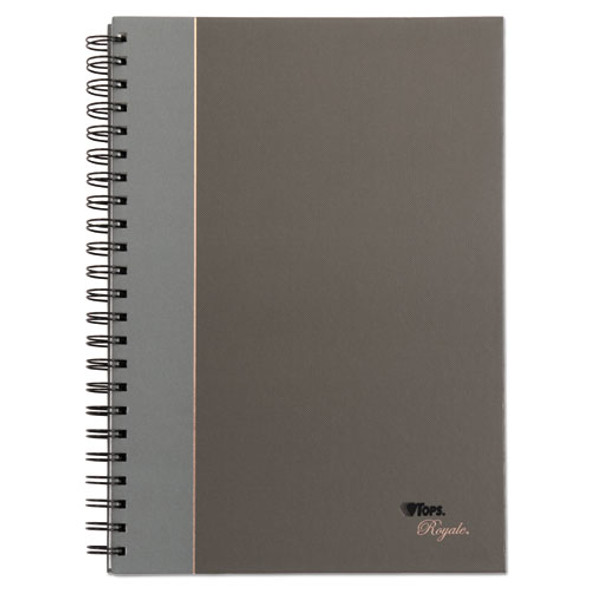 Royale Wirebound Business Notebook, College, Black/gray, 11.75 X 8.25, 96 Sheets