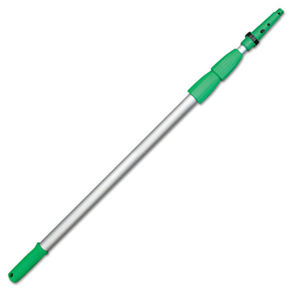 Opti-loc Aluminum Extension Pole, 30 Ft, Three Sections, Green/silver